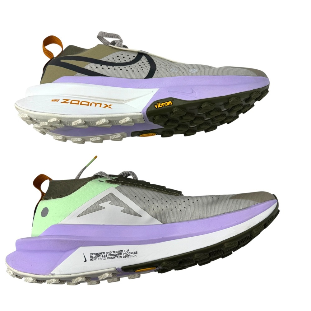 Nike Zegama 2 Men's TrailRunning Shoes Light Iron Ore Vapor Green US 8.5 - Picture 6 of 9
